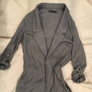 Black and white blazer